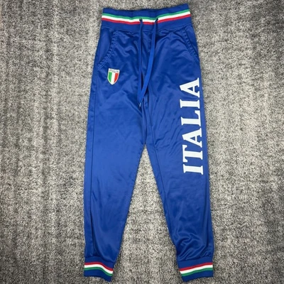 Italia Soccer Track Pants Men Small 30" Inseam Blue White Red Green Trim Joggers - Image 1 of 4