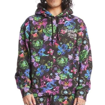 Teddy Fresh Grandma Watercolor Floral Cotton Hoodie XXL - Image 1 of 4