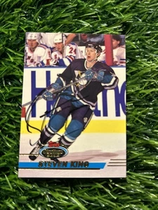 1993-94 Stadium Club Proof #377 Steven King Auto Hockey Karte Mighty Ducks H8 - Bild 1 von 2