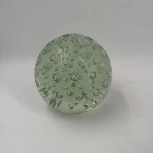 13 Lbs 7”x 21” Circum. Orb Sphere Art Glass Paperweight Controlled Bubbles Large - Picture 1 of 11
