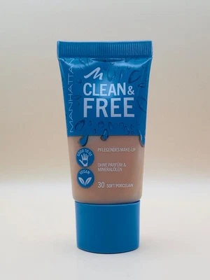 Manhattan Clean & Free Skin Tint Foundation 30 Soft Porcelain 30ml *NEU* - Bild 1 von 2