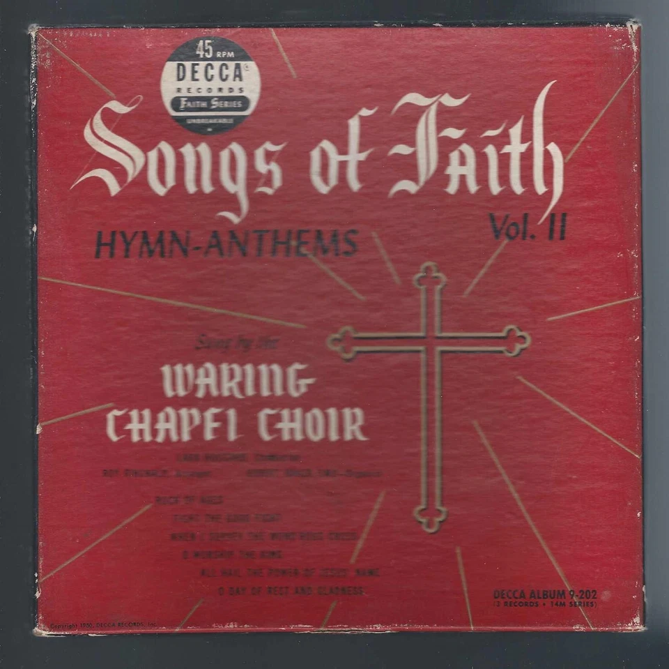 Waring Chapel Choir SONGS OF FAITH Hymn-Anthems - 45 RPM Record(s) Box Set - Image 1 of 1