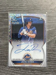Bowman Chrome Jacob Reimer 1st Bowman 2023 refractor de motas cromado automático/299 - Imagen 1 de 2