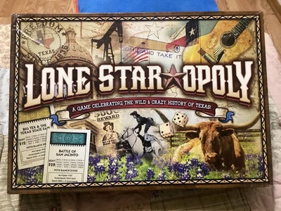 LONE STAR-OPOLY COMPLETE BOARD, TEXAS, 6 TOKENS,EXC. COND/ FREE POSTAGE!!!!! - Image 1 of 4