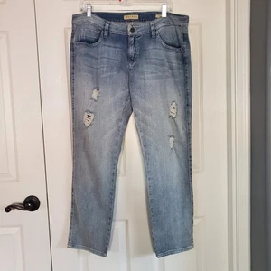 Guess Brittney Relaxed Skinny Denim Blue Jeans Women's Size 31 Distressed - Picture 1 of 14
