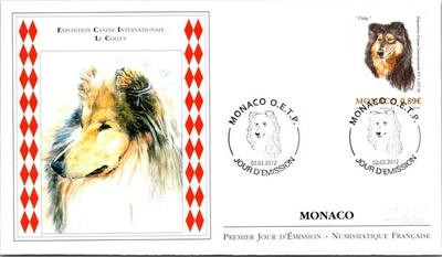 Monaco SC# 2666 FDC 2012 International Dog Show The Collie - A03128 - Image 1 of 2