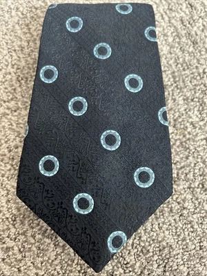 Wemlon by Wembley Men's Necktie Tie  53” L 4" Floral Black Blue or Grey Suit - Image 1 of 4