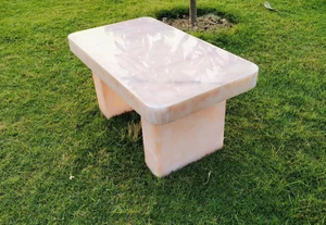 Pink Sofa Table, Onyx Living Room Coffee Table & Custom Made Table, Dining Table - Picture 1 of 7