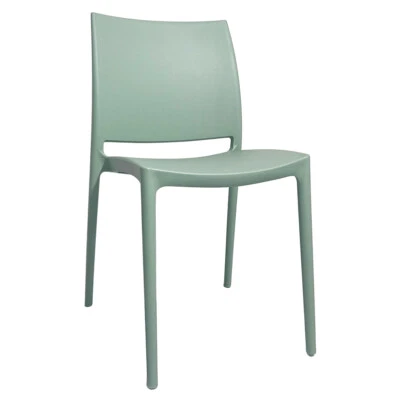 Sedia da sala da pranzo Altea in plastica colore Verde Salvia modello comfort - Immagine 1 di 4