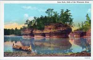 Lone Rock Dells Wisconsin River Wisconsin Postcard 1A2943-N Unposted - Picture 1 of 2