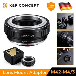 Adaptador de objetivo K&F M42-M4/3 para objetivo M42 Mount a cámara M4/3 MFT Mount - Imagen 1 de 13