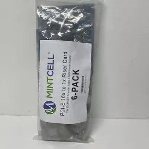 MintCell Paquete de 6 PCIe 6 pines 16x a 1x Tarjeta adaptadora vertical alimentada con USB 3.0 de 50 cm - Imagen 1 de 4