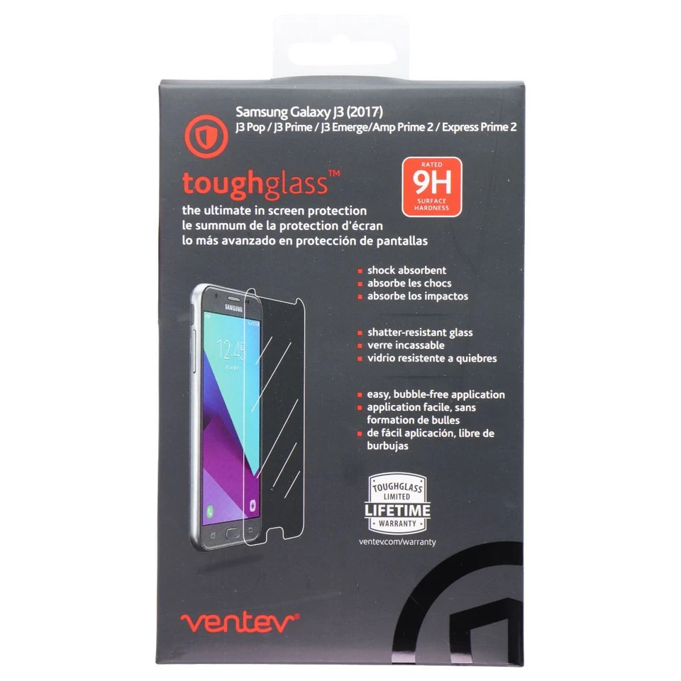 Protección de pantalla de vidrio templado Ventev ToughGlass para Samsung Galaxy J3 (2017) Foto 1 de 3