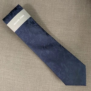 Michael Kors Men's Neck Tie Navy Blue Floral Silk Blend MSRP $69.50 - Picture 1 of 3