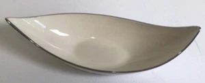 Vintage Lenox Platinum Ivory Candy Sauce Serving Dish Silver Trim 9" x 3 1/2" Ex - Picture 1 of 9