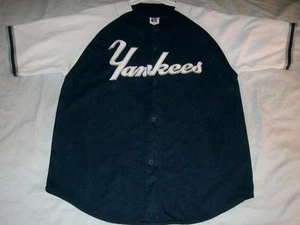 Camiseta deportiva azul Russell de béisbol de los Yankees de Nueva York MLB para hombre mediana usada - Imagen 1 de 1