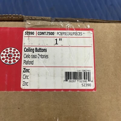 1" Zinc Plated Steel Plaster Washer Ceiling Buttons - Image 1 of 3