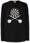Darts Board And Crossed Darts Kids Long Sleeve T-Shirt Dart Arrow Arrows
