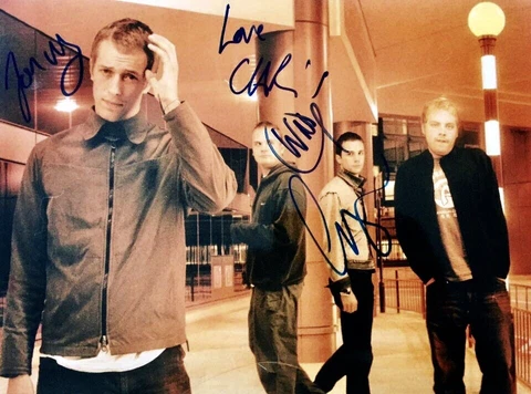 Coldplay HAND SIGNED 12x8 Photograph by ALL 4 Band Members *IN PERSON* COA Cover