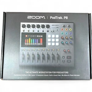 ZOOM PodTrak P8 Workstation for Podcast Recorder All-in-one podcast studio - Picture 1 of 13