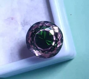 Sapphire Bi-Color Natural 15.65Ct Ceylon Certified Round Cut Pitambari Gemstone - Picture 1 of 7