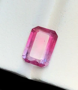 3.48 Ct Natural Bi Color Transparent Tourmaline Gemstone @Afghanistan - Picture 1 of 6