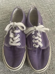 Vans Off The Wall Low Top Purple Canvas Skater Sneaker Shoe Men size 6 Women 8.5 - Picture 1 of 8