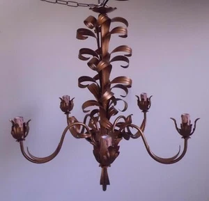 LAMPADARIO in Ferro Battuto . luce domotica compatibile Alexa Google . 387 - Bild 1 von 5