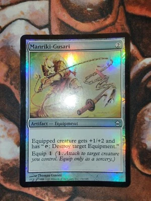 FOIL Manriki-Gusari Saviors of Kamigawa MTG Magic the Gathering 1st Edition - Image 1 of 2