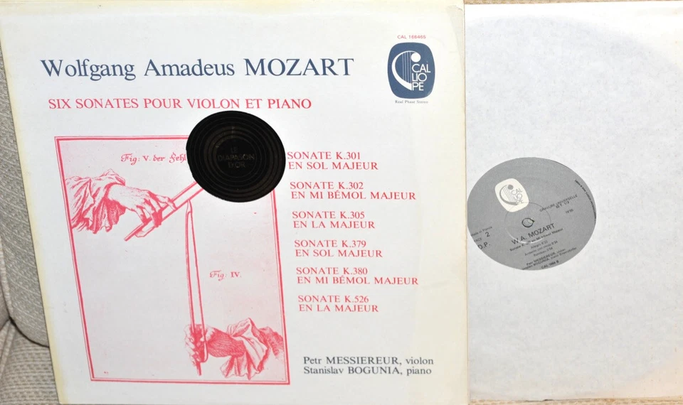 CALLIOPE *MOZART: 6 violin & piano sonatas *P.Messiereur/S.Bogunia *2LP Gatefold - Image 1 of 1