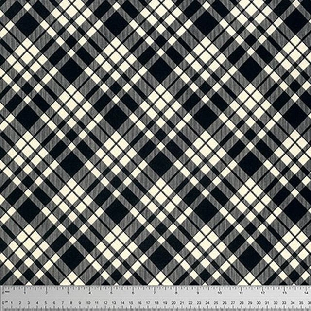 Tela de algodón EASTHAM cardo a cuadros negro Denyse Schmidt Free Spirit - MEDIA YARDA Foto 1 de 1