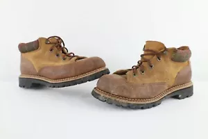 Botas de Senderismo De Colección Años 90 Vibram Gamuza Cuero Puntera de Acero Marrón Para Mujer 7.5 - Imagen 1 de 10