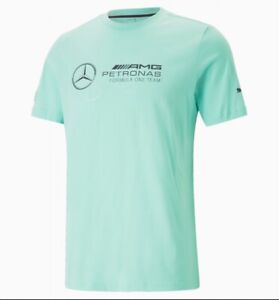 Koszulka z logo Puma Mercedes AMG F1 miętowa zielona