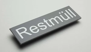 Kunststoffschild Abfalltonne, Mülltonnen, Restmüll, Bio, Papier, Schild - Bild 1 von 5