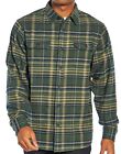 Woolrich M Medium Men's Brawny Dusty Olive Green Flannel shirt NWT 100% Cotton