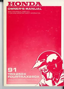 Honda 1991 Model TRX 250X FOURTRAX 250X Owner's Manual - c1990 - 31HC0800 - Picture 1 of 4