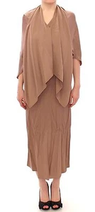 Lamberto Petri braun drapiert Seide Kleid Etui Etuikleid Coctail IT42/US8/M UVP $ 650 - Bild 1 von 6