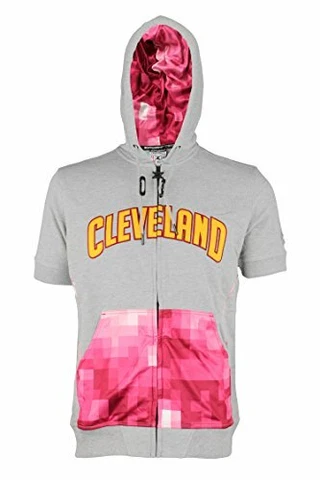 Zipway NBA Youth Cleveland Cavaliers Pixel Short Sleeve Hoodie, Grey Cover