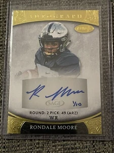 2021 Sage Rondale Moore /10 auto - Picture 1 of 2