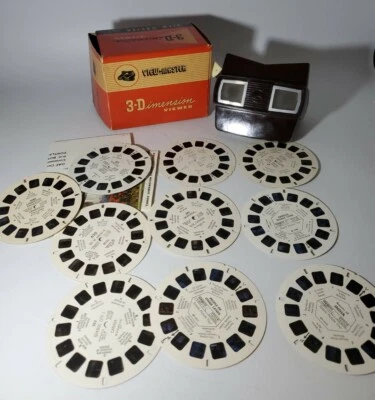 3-D View-Master Model E in box with 10 Reels  - Image 1 of 4
