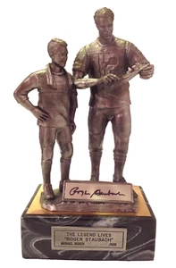 ROGER STAUBACH Autographed Dallas Cowboys Legend Lives Pewter Figure, M. Ricker - Picture 1 of 11