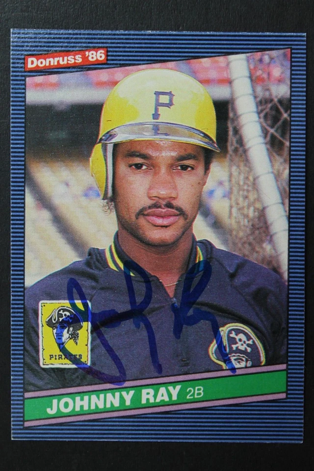 Johnny Ray Pittsburgh Pirates Autographed 1986 Donruss #186 Signed Baseball Card - Image 1 of 3