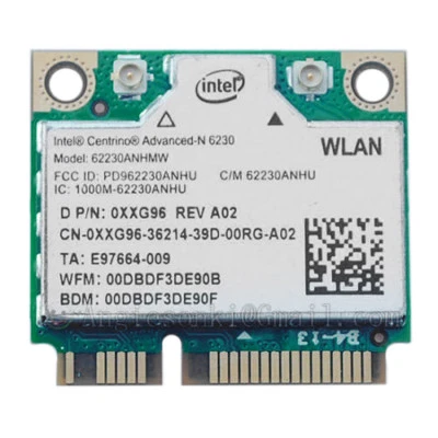 intel centrino advanced-n 62230ANHMW 6230 Wireless+ BLUETOOTH 3.0 WiFi WLAN CARD - Image 1 of 4