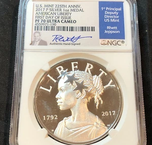 2017 AMERICAN LIBERTY US NEUWERTIG 225 JAHRESTAG ERSTER TAG PF70 JEPPSON #90ER - Bild 1 von 6