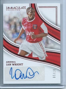 Ian Wright Ruby Splendid Signatures /10 2023-24 Panini Immaculate Collection - Picture 1 of 2