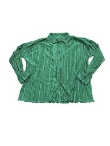 Green Pleated Blouse - Picture 1 of 4
