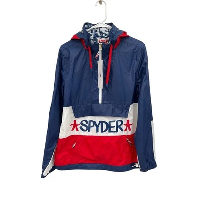 NUEVO CON ETIQUETAS Spyder Eric Haze EE. UU. Cortavientos Anorak Mujer’s Grande Foto 1 de 4