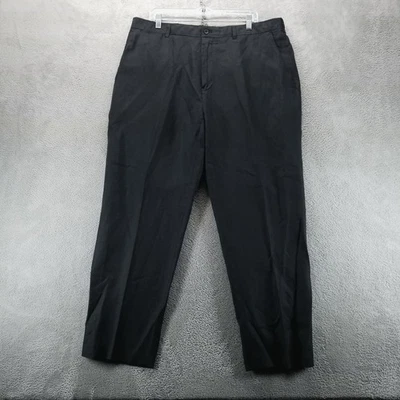 VTG Polo Ralph Lauren Pants Mens 38x30* Black Linen Silk Pleated Trousers - Image 1 of 4