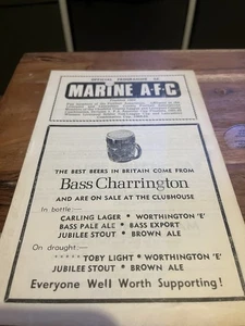 Marine v Prescot Town FA Cup 1st Q/F Round Football Programme Season 1970-1971 - Picture 1 of 1