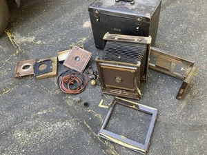 Antique AGFA Ansco WOOD View CAMERA w/ iLex Shutter Lens No.3 ACME SYNCHRO - Picture 1 of 24